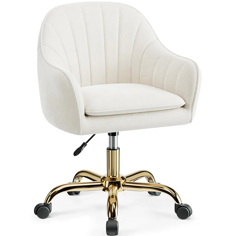 Modern Vanity Chair with Adjustable Height and Comfy Back Support - Image 8
