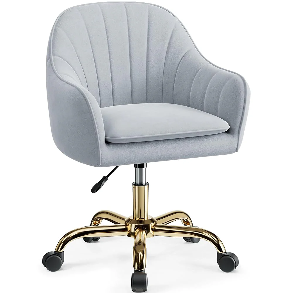 Modern Vanity Chair with Adjustable Height and Comfy Back Support - Image 9