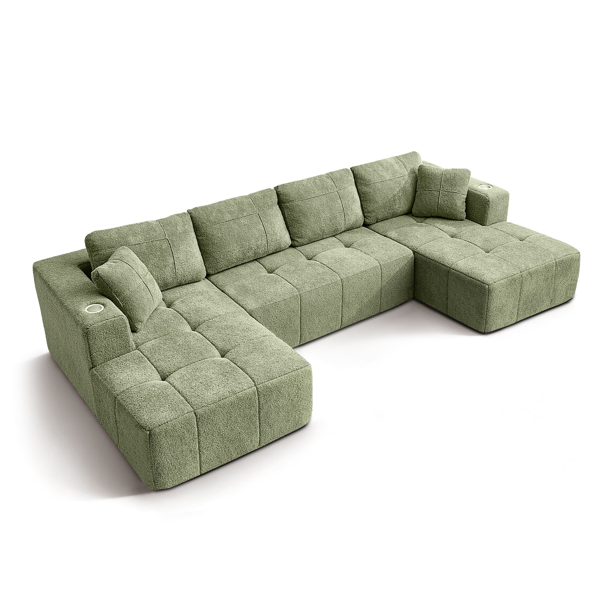 Modular Oversized U-Shaped Deep Seating Sectional Sofa - Image 12