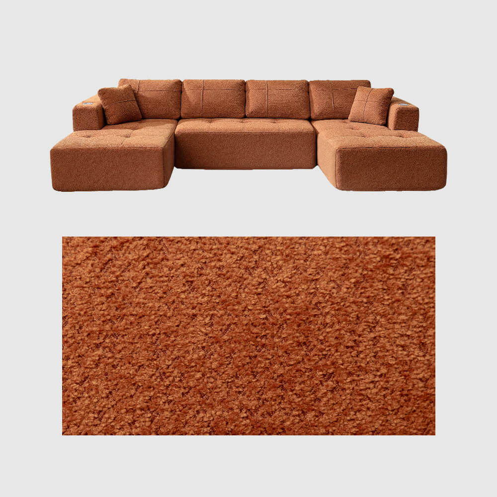 Modular Oversized U-Shaped Deep Seating Sectional Sofa - Image 13