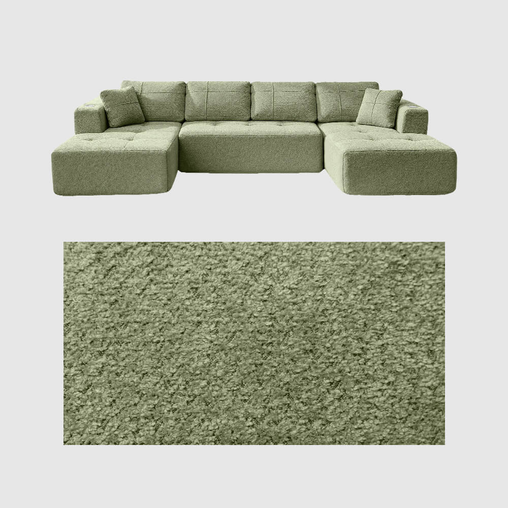 Modular Oversized U-Shaped Deep Seating Sectional Sofa - Image 14