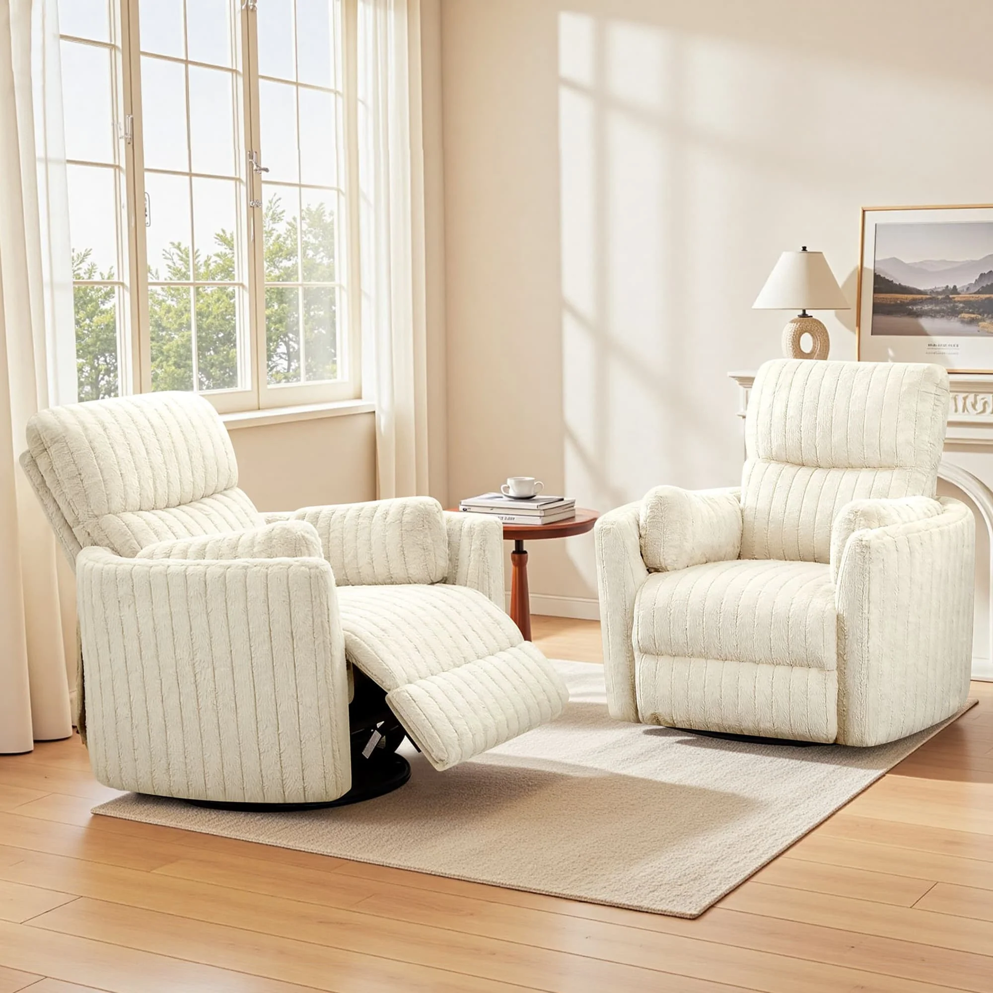 Nursery Power Glider Recliner Chair with USB Ports and Footrest - Image 10