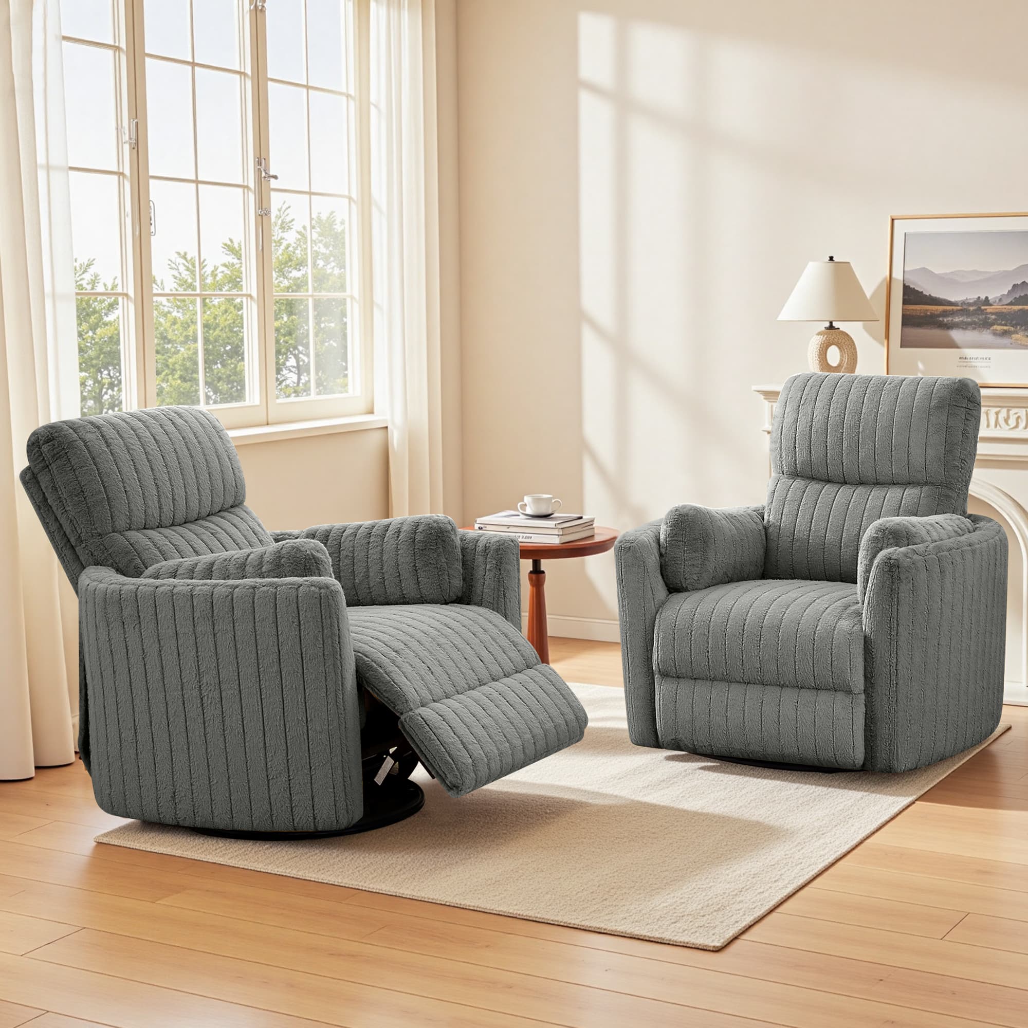 Nursery Power Glider Recliner Chair with USB Ports and Footrest - Image 11