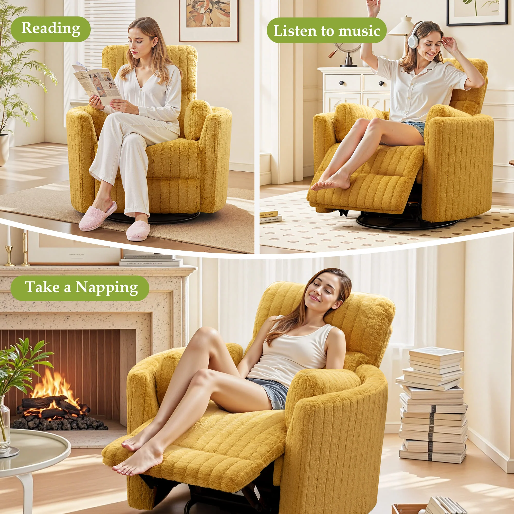 Nursery Power Glider Recliner Chair with USB Ports and Footrest - Image 12