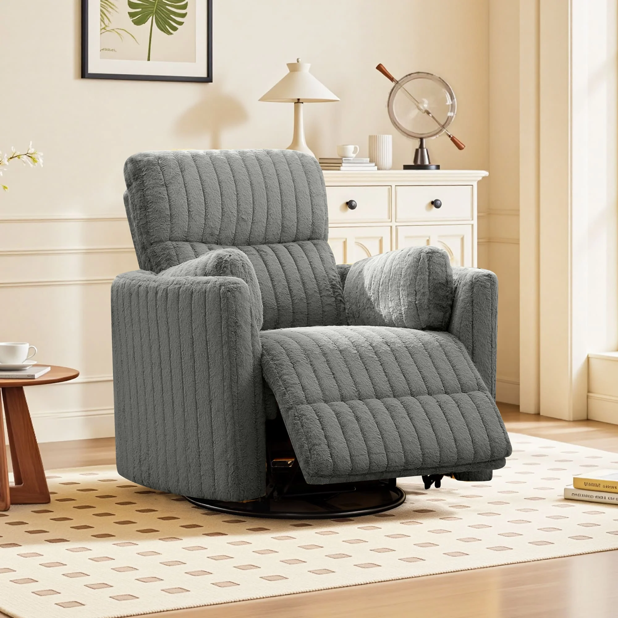 Nursery Power Glider Recliner Chair with USB Ports and Footrest - Image 15