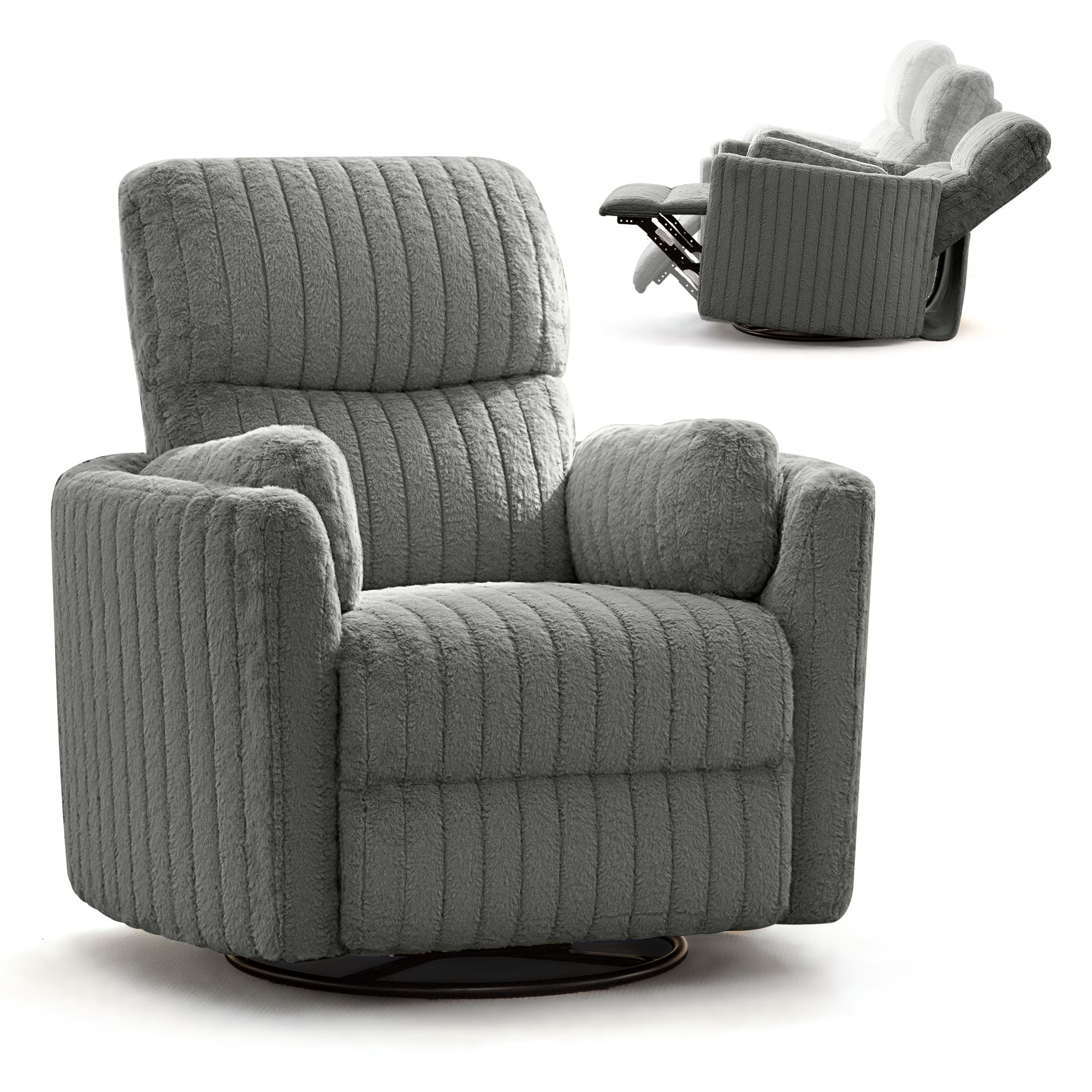 Nursery Power Glider Recliner Chair with USB Ports and Footrest - Image 19