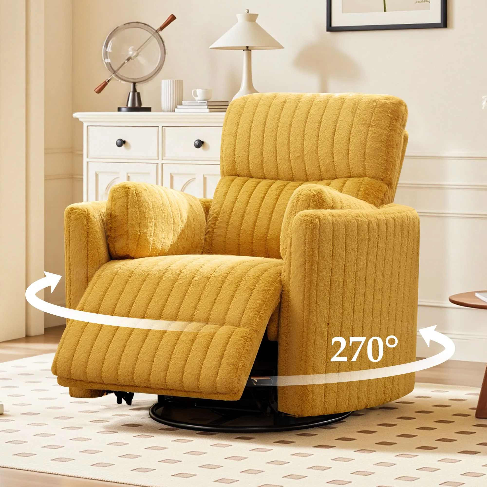 Nursery Power Glider Recliner Chair with USB Ports and Footrest - Image 4