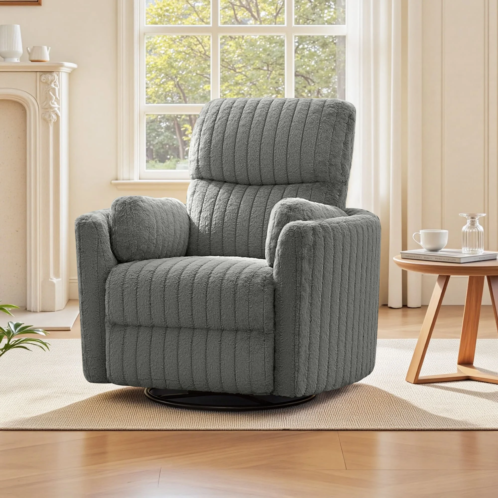 Nursery Power Glider Recliner Chair with USB Ports and Footrest - Image 6