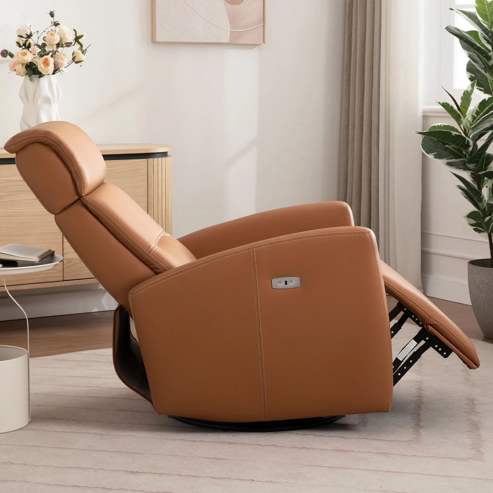 Power Swivel Recliner with Adjustable Headrest 6938 - Image 3