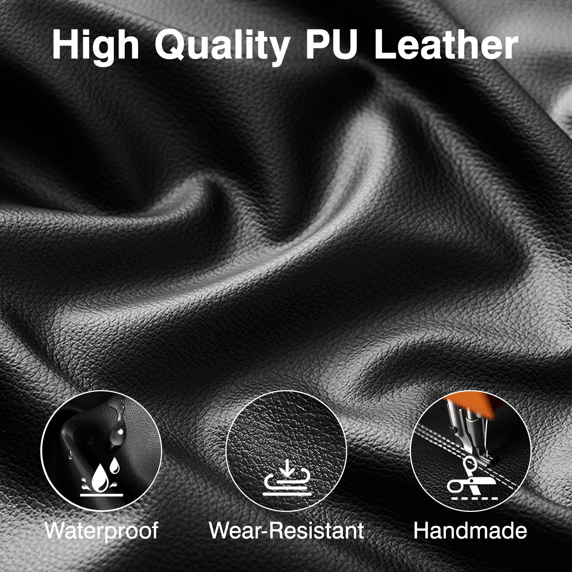 Primy Compact PU Leather Office Chair - Ergonomic Adjustable Height Computer Desk Chair with Flip-Up Armrests, Mid-Back Executive Swivel Chair on Wheels for Small Spaces & Petite Users - Image 9