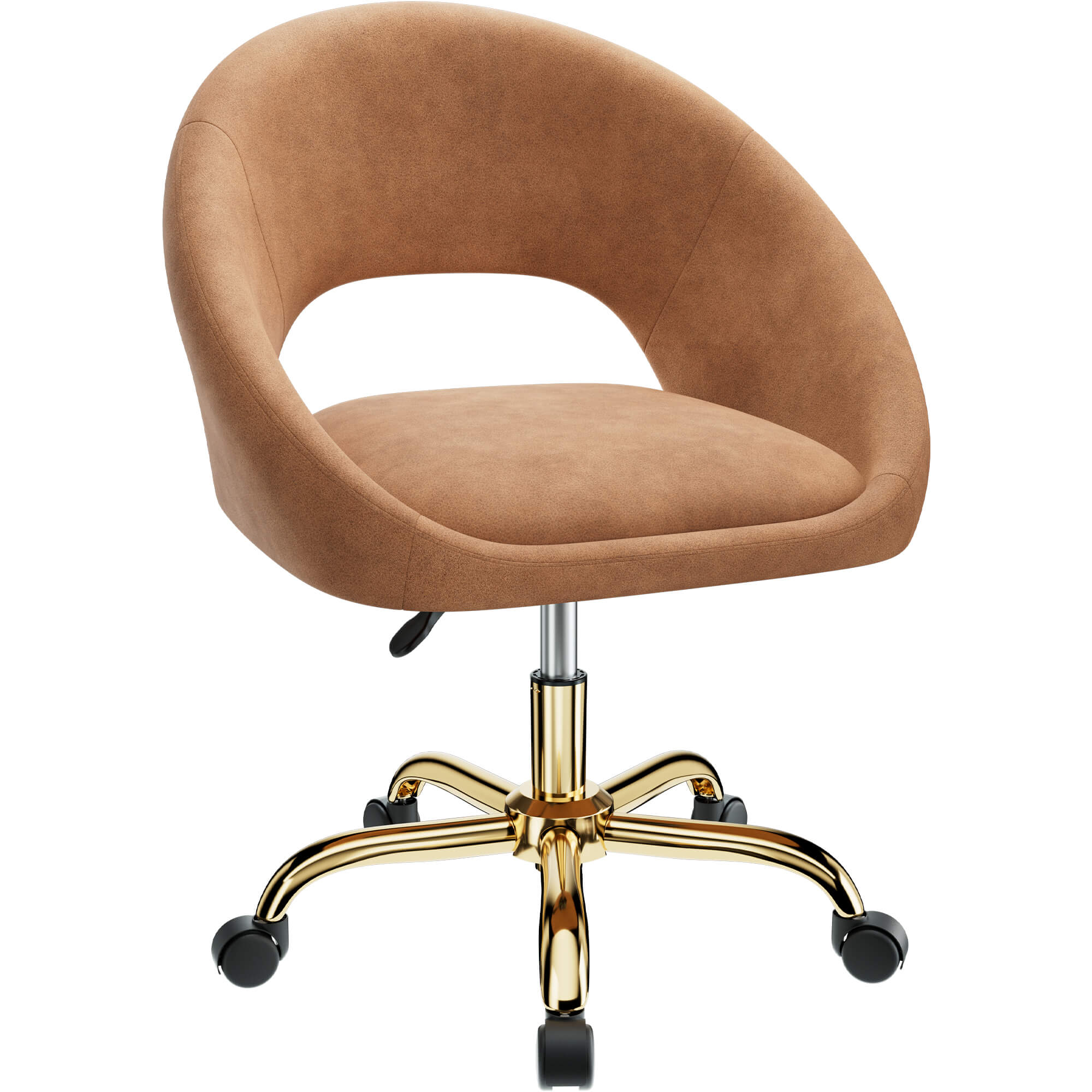 Upholstered Adjustable Swivel Chair with Wheel Base - Image 7