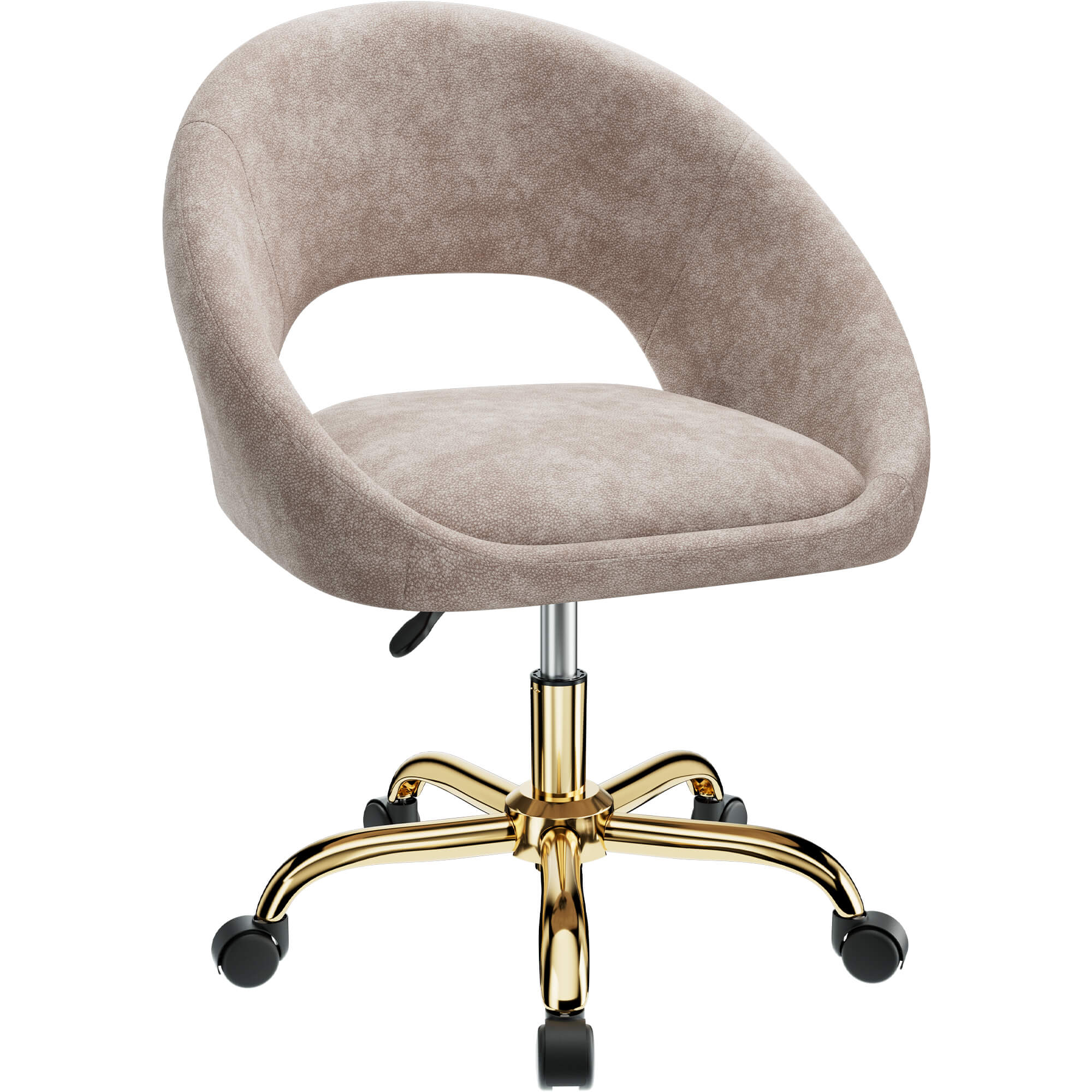Upholstered Adjustable Swivel Chair with Wheel Base - Image 8