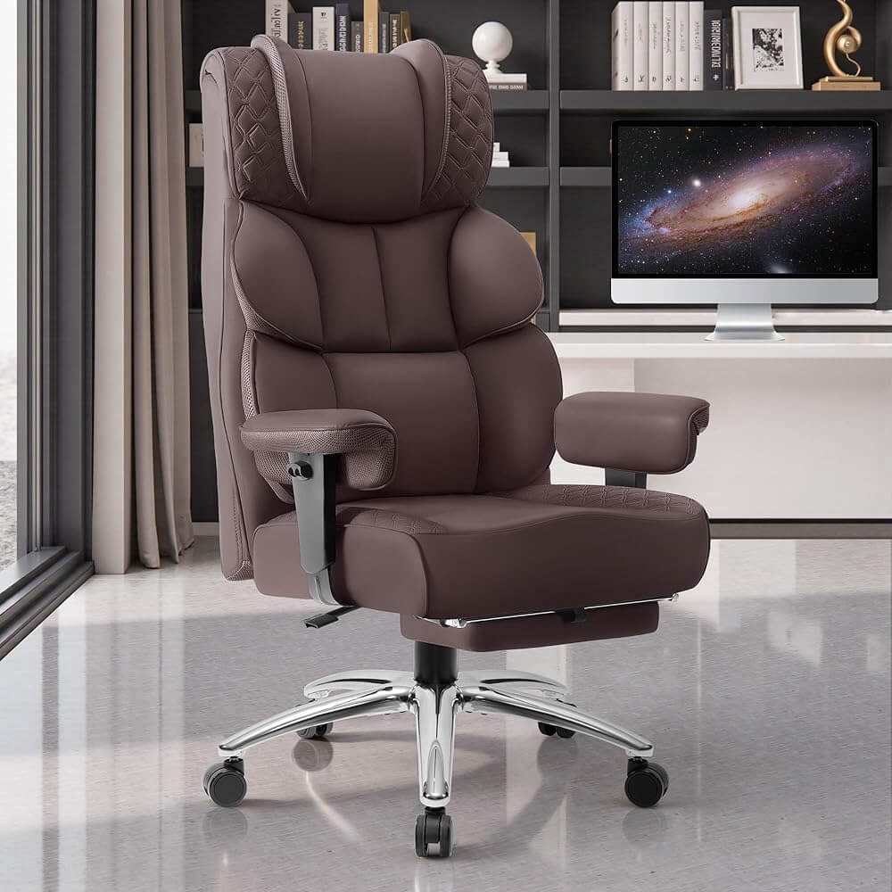 Widened Big and Tall Leather Executive Back Support Office Chair 309 - Image 28
